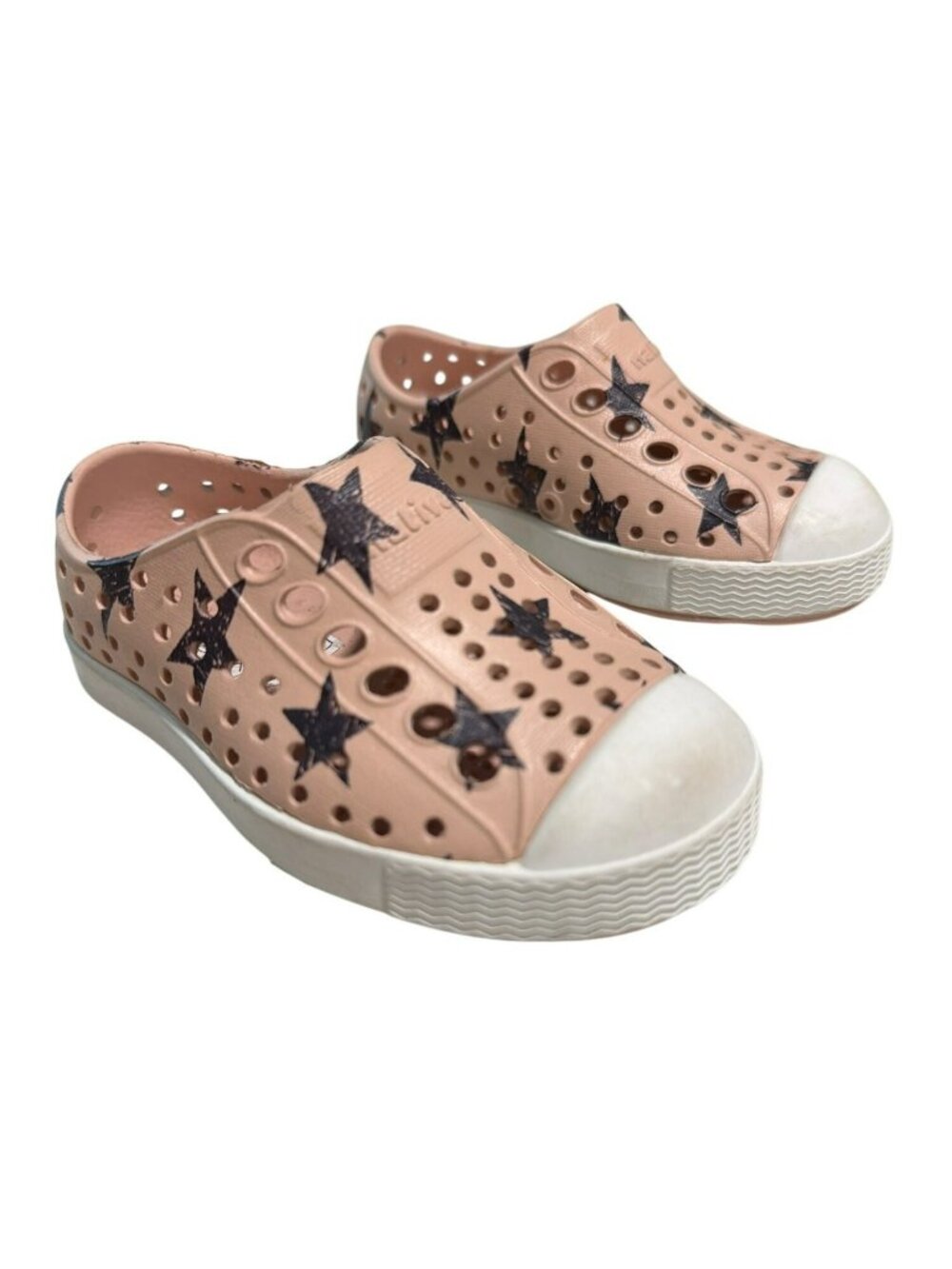 Native Kids Jefferson Print Slip-On Shoes Chameleon Pink/Onyx Stars C4